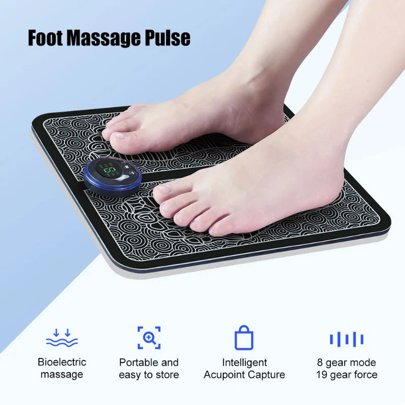 Tens Fisioterapia Foot Massager Mat Massageador Pes Muscular Electric EMS Health Care Relaxation Terapia Fisica Massage Salud